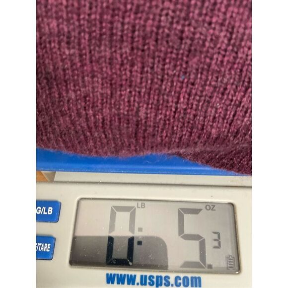 CELESTE WOOL/CASHMERE BURGUNDY/GREY WRAP SWEATER PONCHO ONE SIZE‎ - Picture 9 of 9